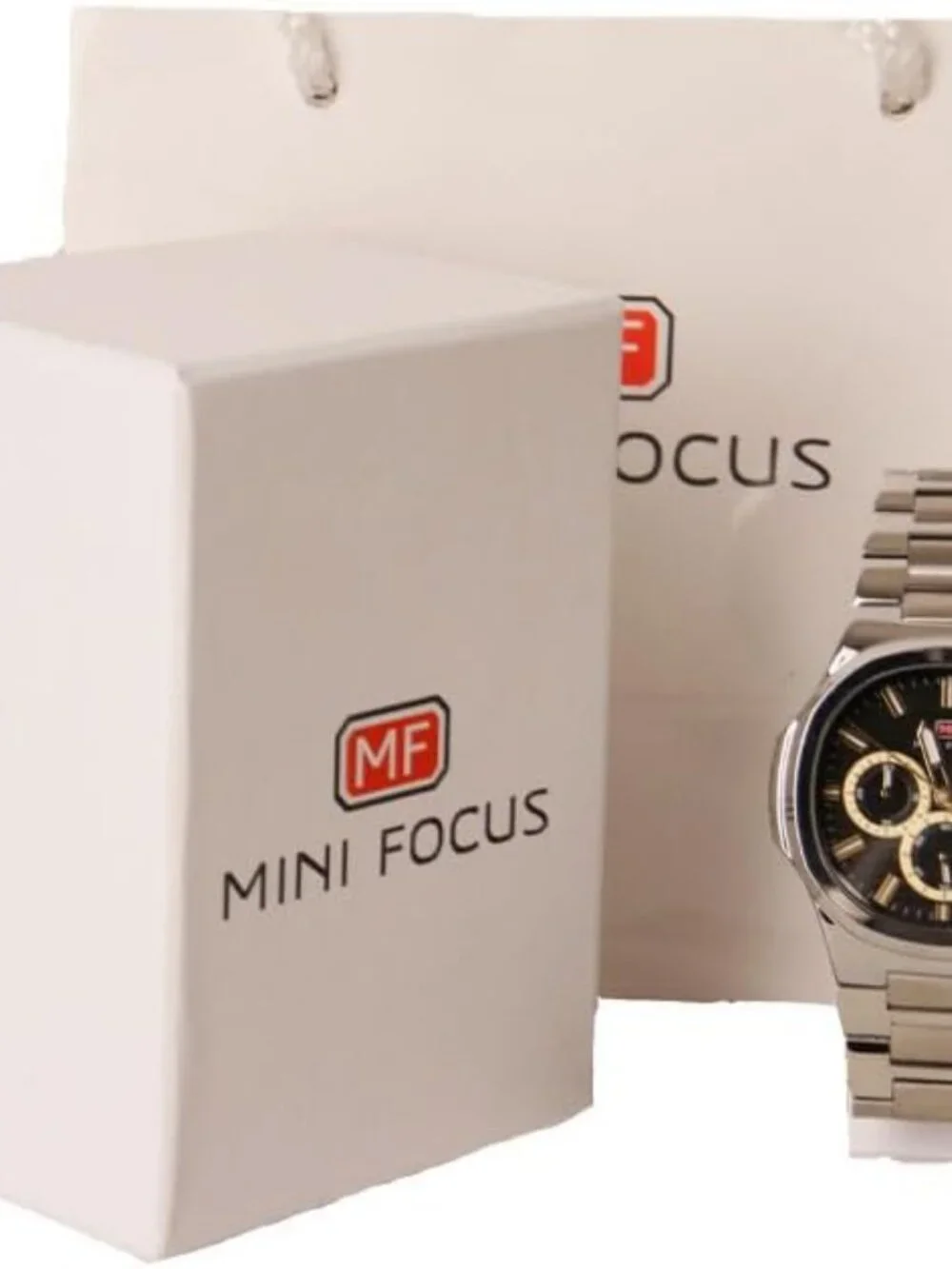 Men's Light Blue Stainless Steel Band Chronograph Waterproof Luminous Watch